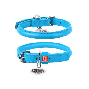 Waudog rundsyet lder halsbnd, bl