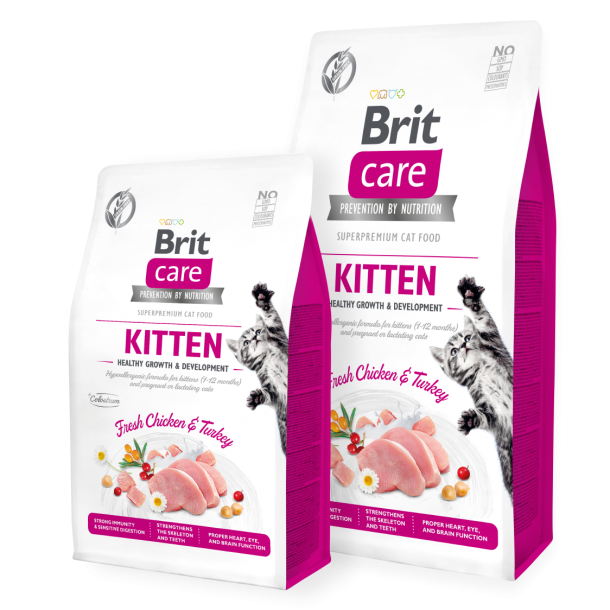 Brit Care Cat GF Kitten Healthy Growth + Development (pink)