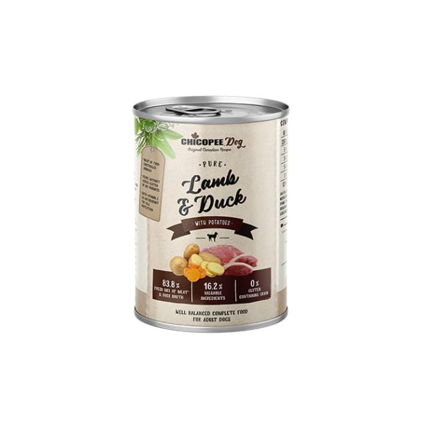 Chicopee Dog Pure Lam &amp; And, 400g