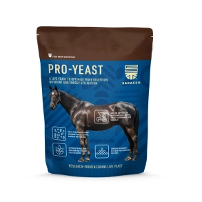 Saracen Pro-Yeast 1 kg &ndash; probiotisk fodertilskud med levende g�r til hestens tarmflora og ford�jelse.