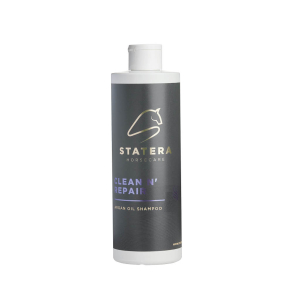 Statera Horsecare Argan Shampoo &ndash; plejende hesteshampoo med arganolie, der renser og giver glans.