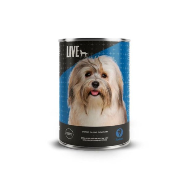LIVE Dog Vdfoder Kalkun 395g dse
